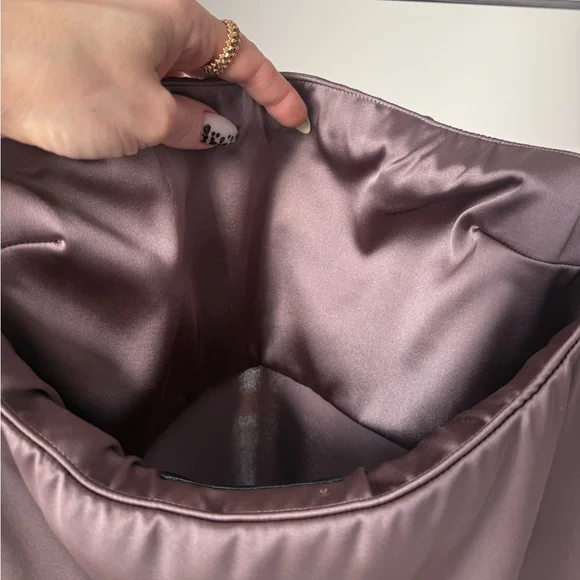 Satin Effect Lace Top, Brown/Taupe, Zara, M, NWT - Picture 8 of 8